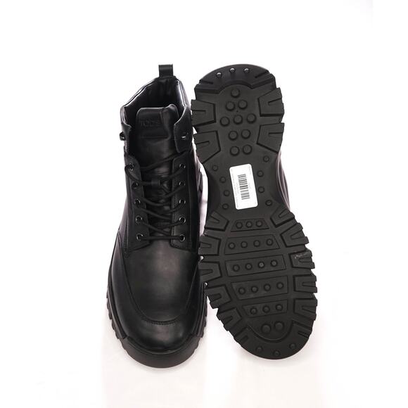 $975 TOD\'S - Black Leather Ankle Boots - US 13.5 (12.5UK)
